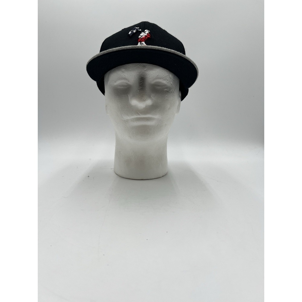 Baseballism Betsy Ross Flag Batter Fitted Hat 7 1/2 Black Gray Flat Bill Cap